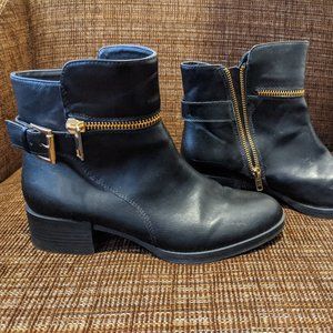 Zigi Soho Leia Black faux leather boots